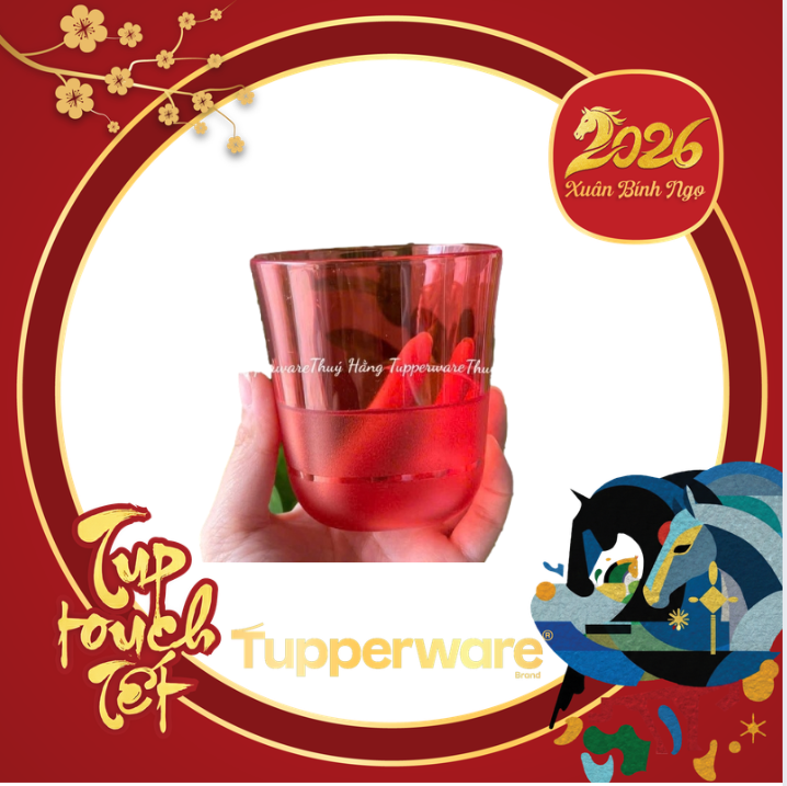 Cốc Tupperware 230ml - màu đỏ