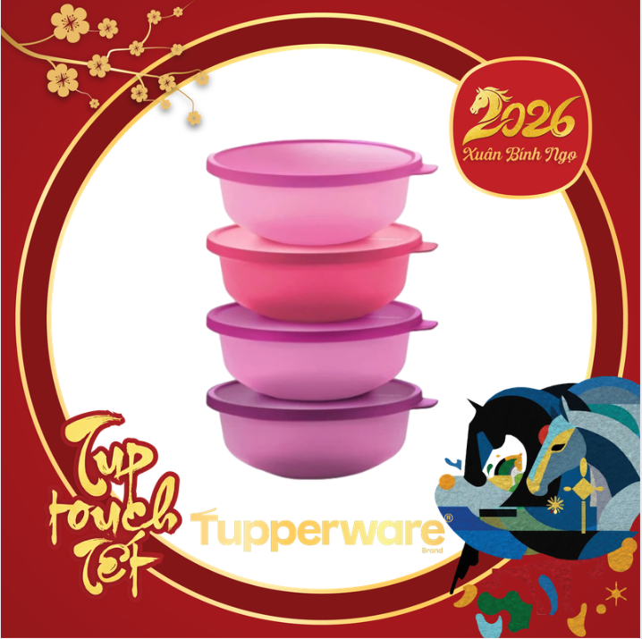 Tupmalay Hộp Aloha Bowl 1L Màu Tím Ngẫu Nhiên