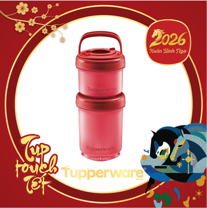Tuptrung Bộ 02 Hộp Tupperware Twist N Snack (02 Hộp)