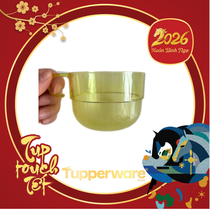 Tuptrung - Cốc Tupperware 190ml - màu vàng