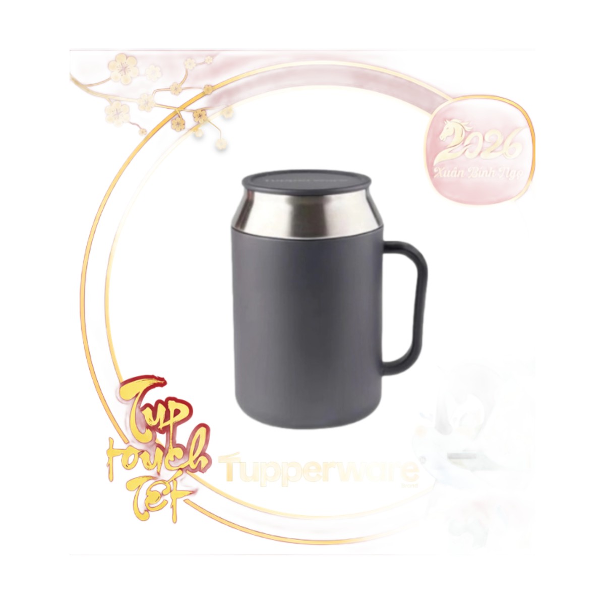 Cốc Giữ Nhiệt Có Quai Tupperware Insulated Mug 400ml