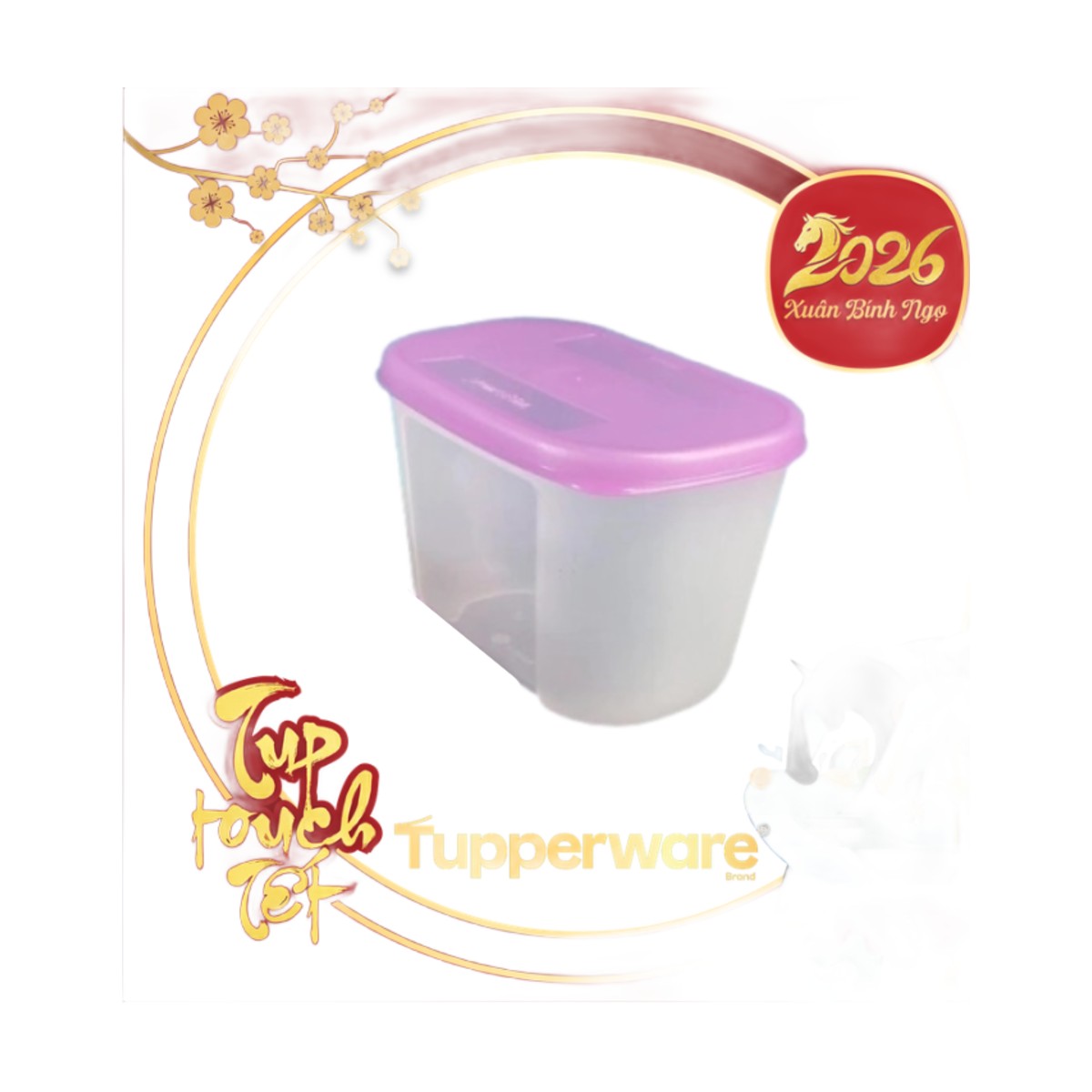 Hộp Trữ Đông Tupperware 1.2L - Nắp Tím