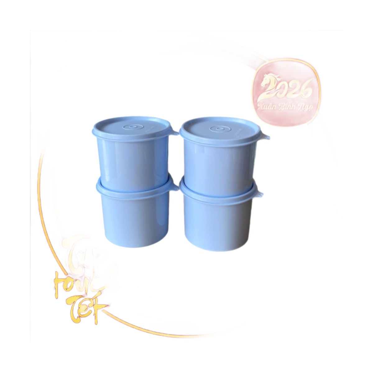 Hộp Trữ Mát Hình Trụ Tupperware Compact Canister 600ml