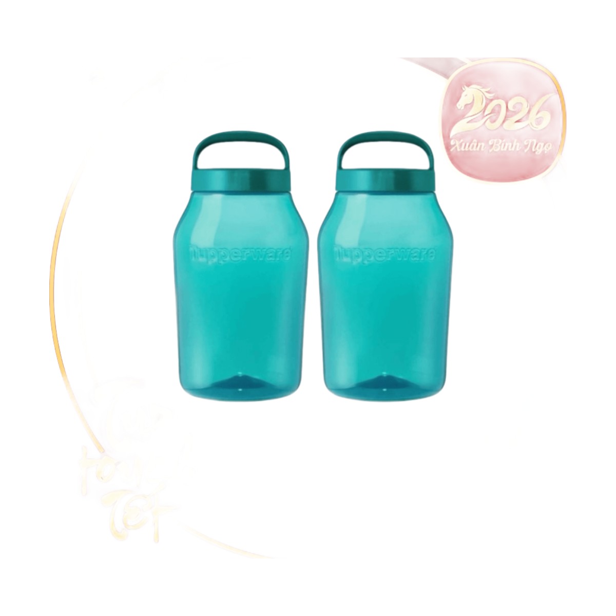 Bình Đựng Tupperware Jar 3L & 4.5L Có Quai