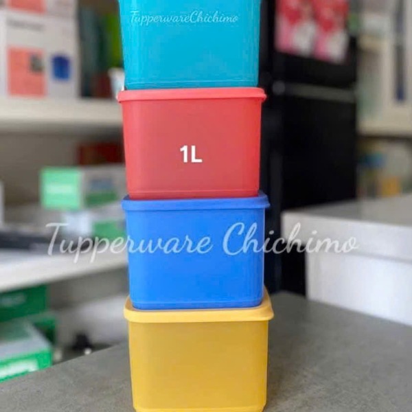 Bộ Hộp BQTP Tupperware Medium Square Round 4 Hộp 1L