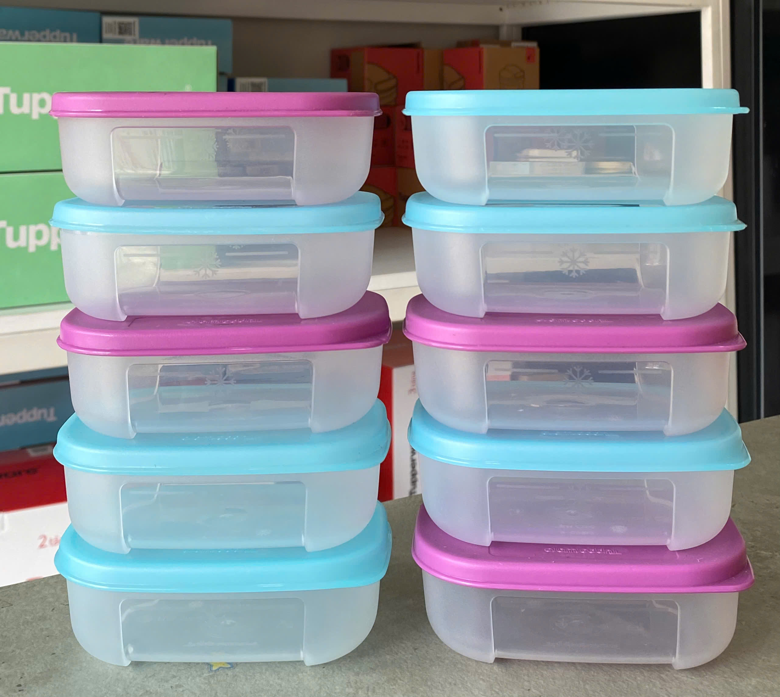 Combo 10 Hộp Trữ Đông Tupperware Junior Freezermate 140ml (10 Hộp)