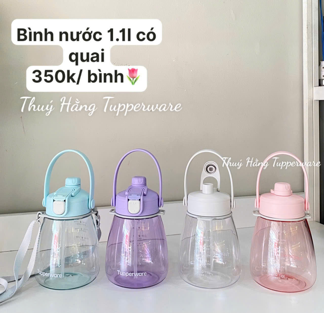 Bình Nước 1.1L Có Quai Tupperware