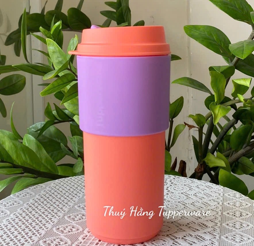 Tuptrung Ly Đựng Cafe Nhựa Coffe To Go 490ml