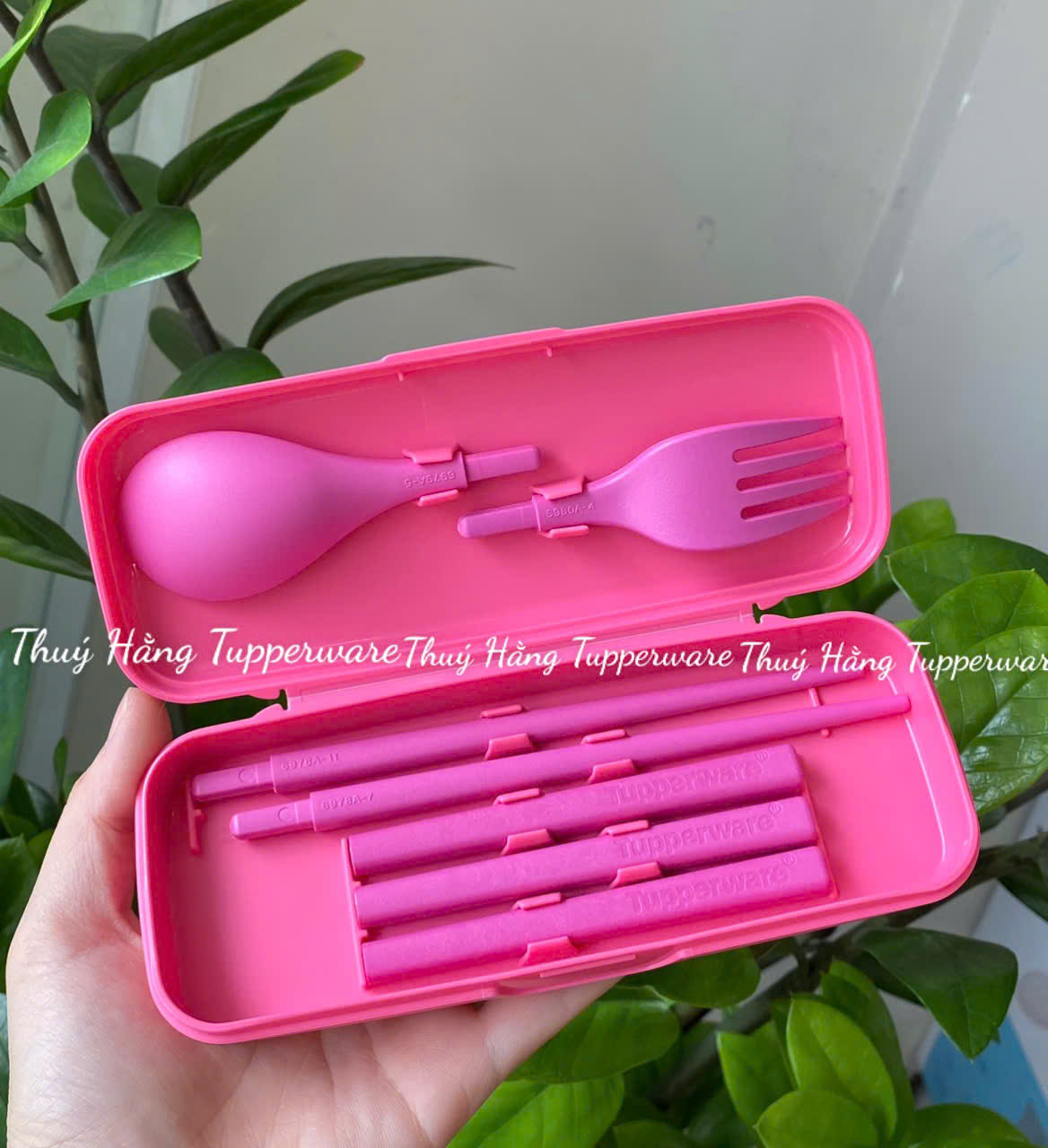 Bộ Muỗng Nĩa Tupperware Portable Chopstick Tropical