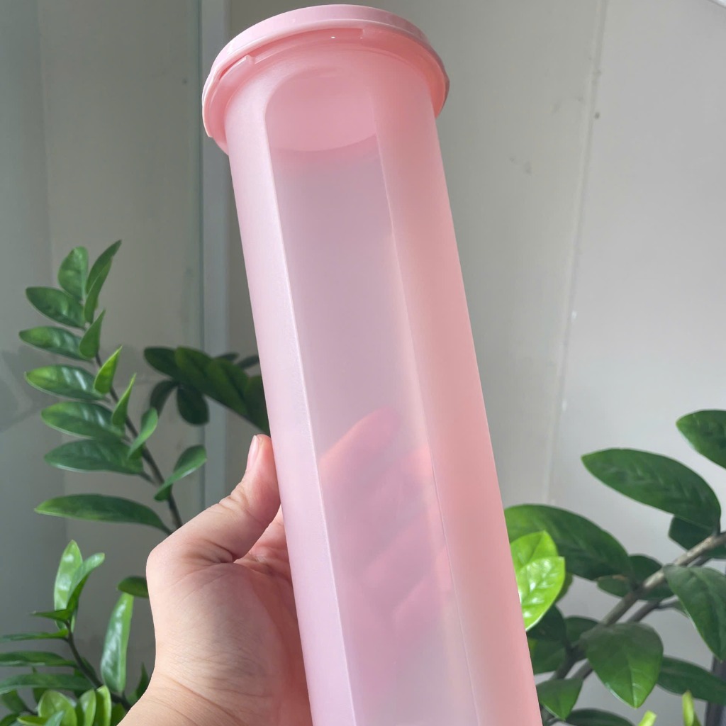 Hộp Tupperware khô mát tròn 1.1L - full hồng