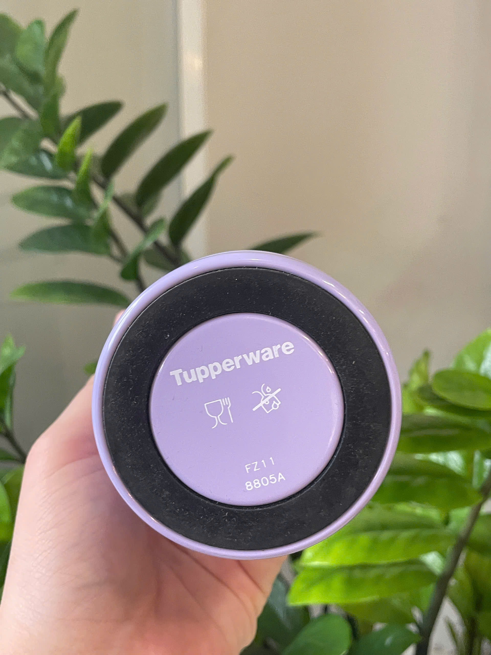 Bình giữ nhiệt tím có hoa