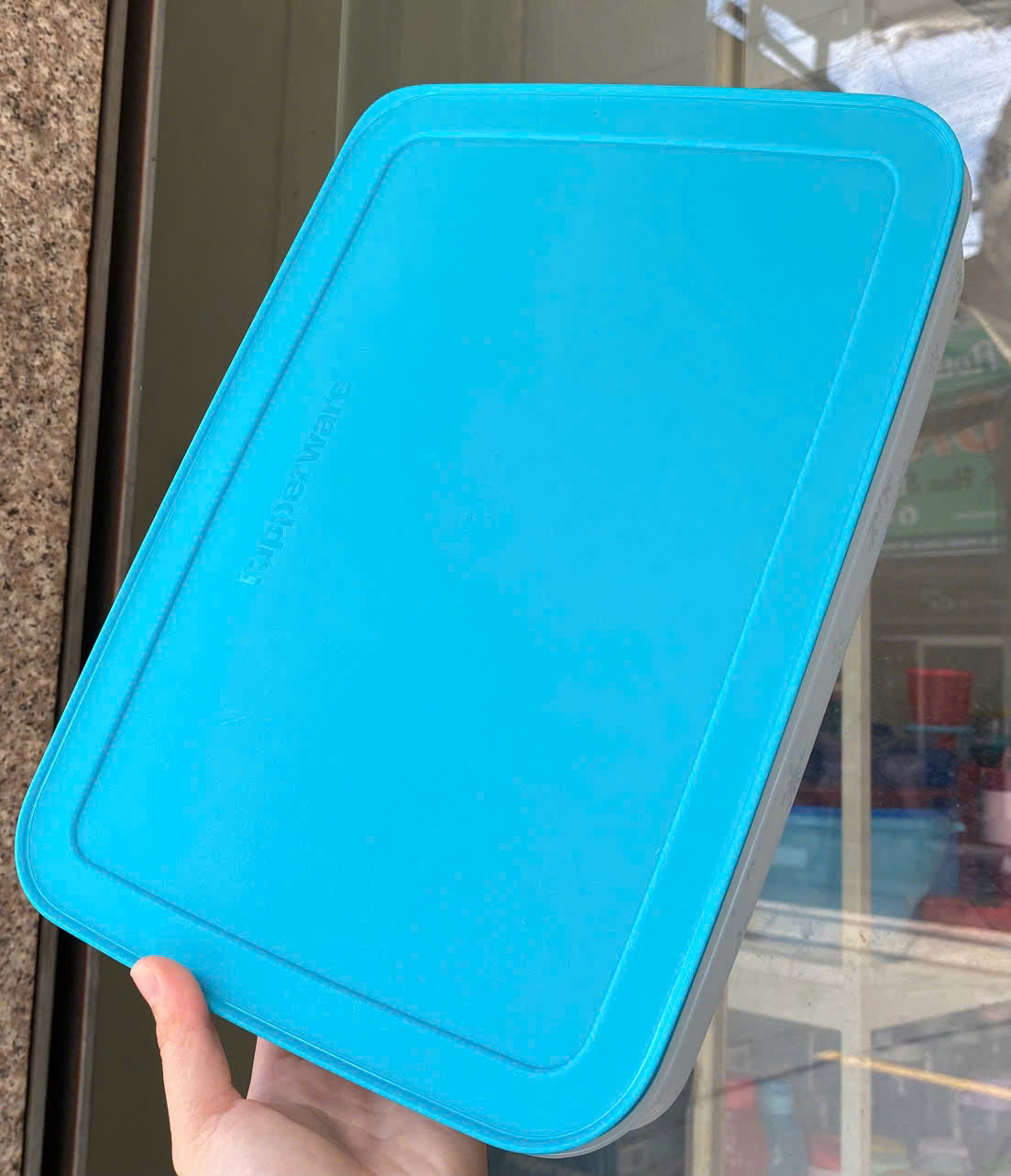 Tuptrung - Hộp Tupperware Đông Dẻo Xanh Dương Thân Bông Tuyết 5,7L / 2.25L