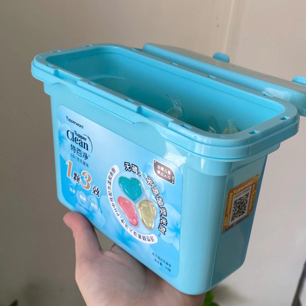 Tuptrung - Hạt giặt 3 trong 1 chính hãng Tupperware làm sạch và khử trùng bằng enzyme hoạt tính mà không có chất huỳnh quang