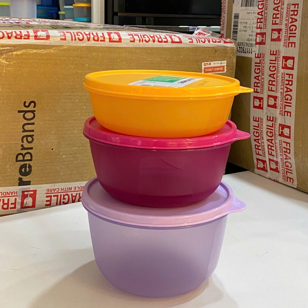 Bộ Hộp Bowl Tupperware 1L + 1.5L + 2L - Màu 2025 - Tupperware Trung Chính Hãng