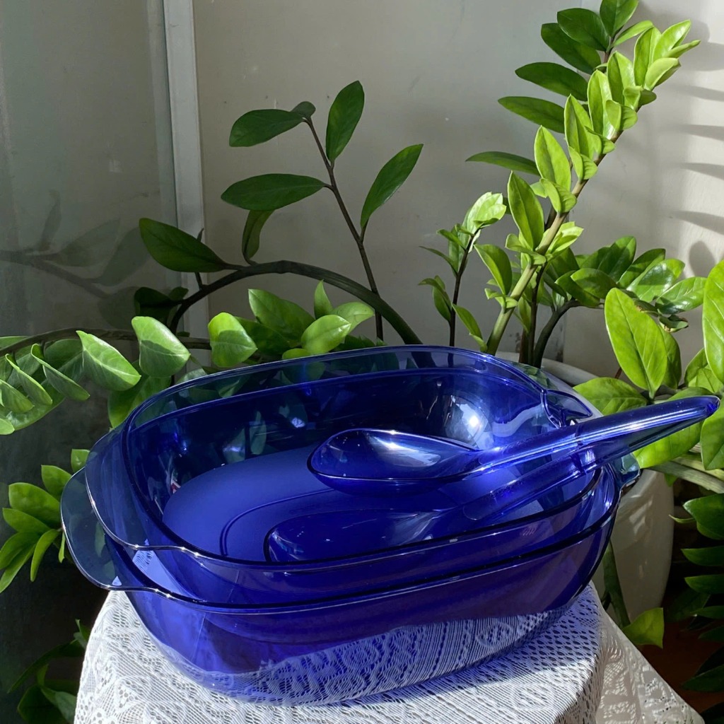 Tupmalay Tô Cơm Clear Bowl Kèm Vá Nắp Thân Trong
