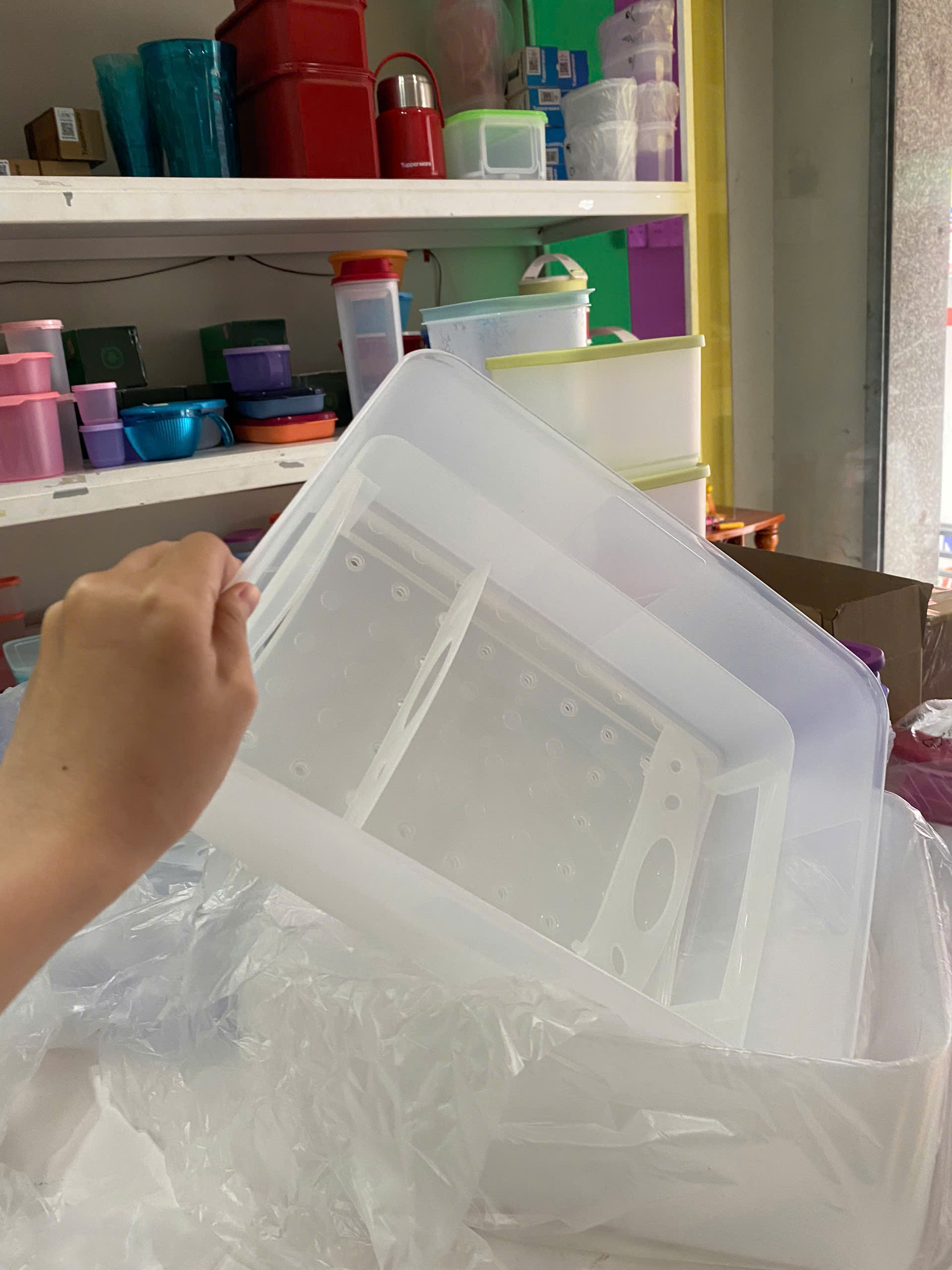 Hộp Tupperware Trữ Đông Có Khay Lót Đáy 5.7L - NEW TUPPERWARE Chính Hãng
