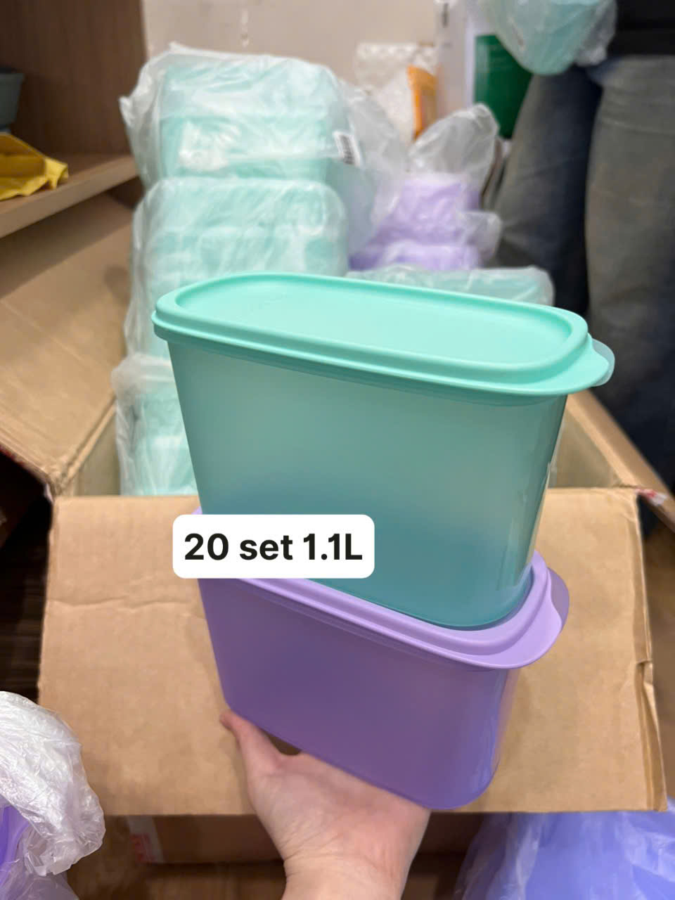 Hộp Trữ Khô Tupperware Vuông Oval Smart Saver - Tupperware Malaysia Chính Hãng