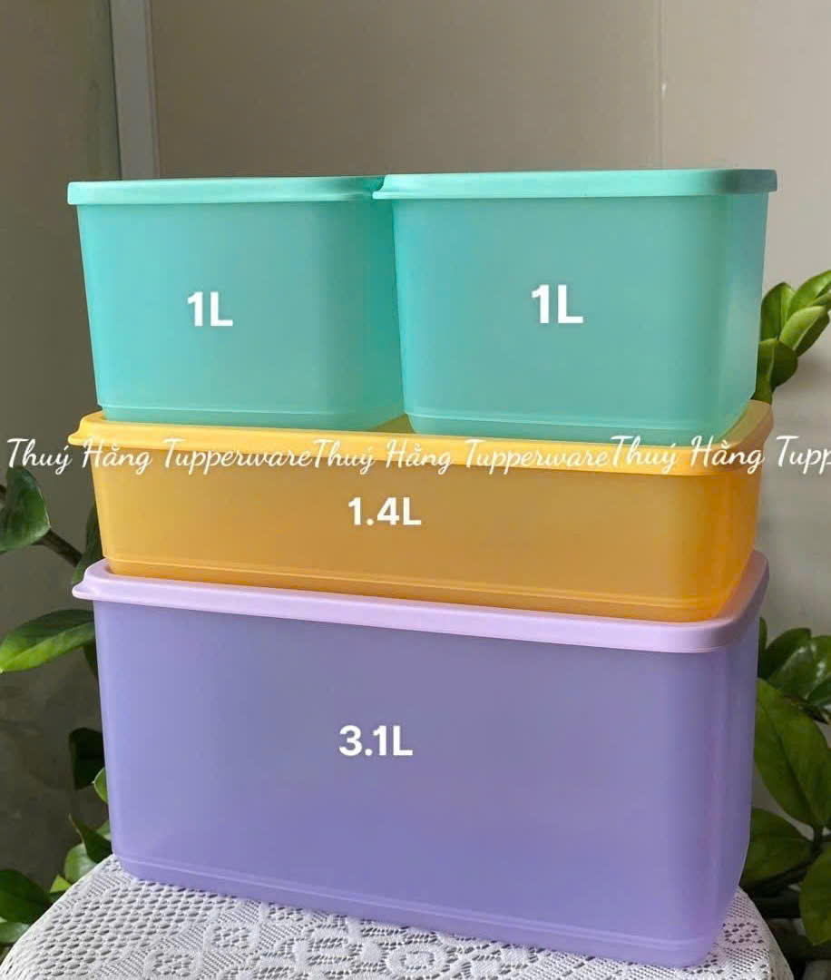 Bộ 4 Hộp Tupperware Trữ Mát 3.1L, 1.4L& 1L - Tupperware Trung Chính Hãng
