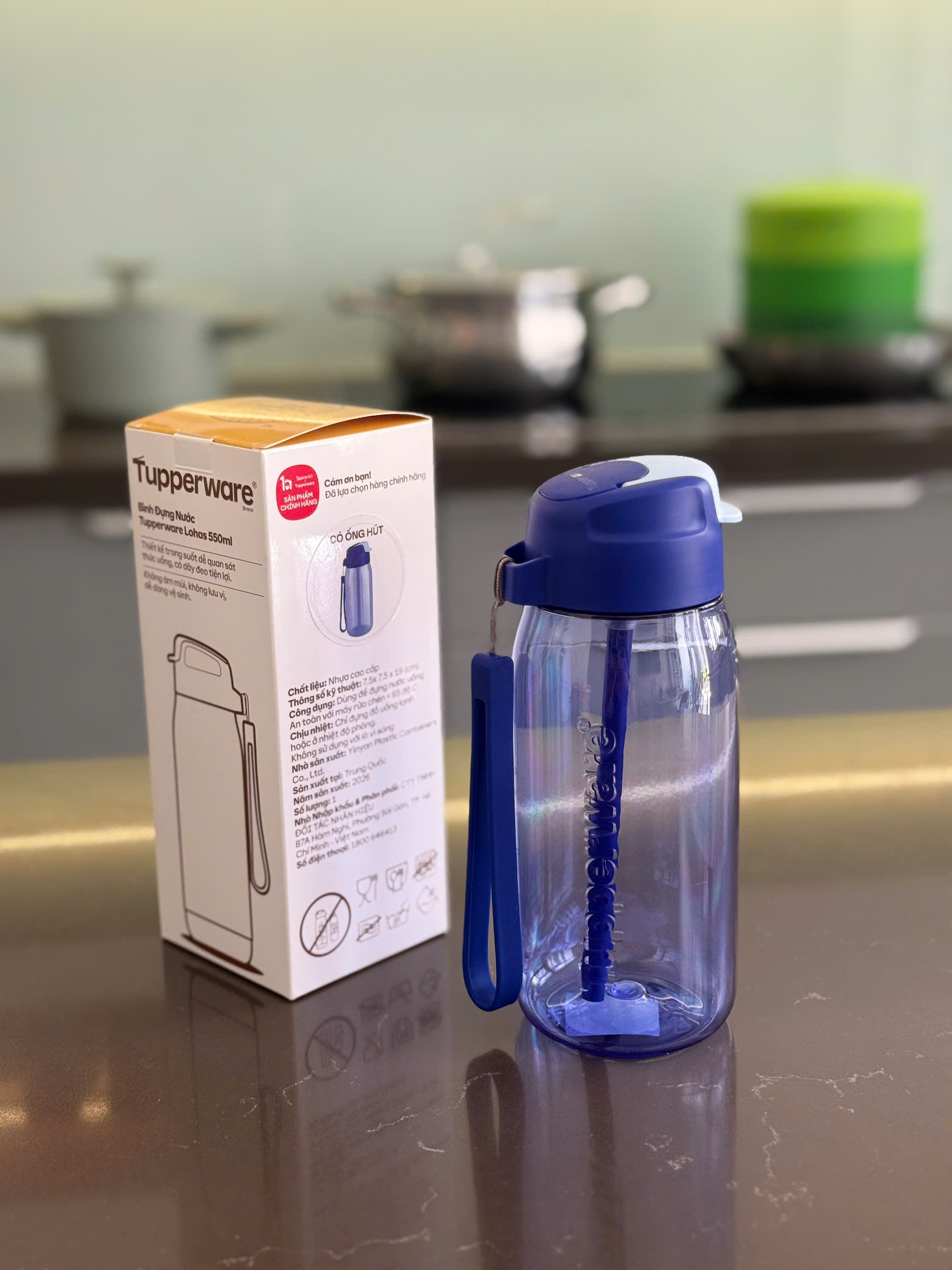 Bình nước Tupperware Lohas Flask 550ml - New Tupperware Chính Hãng