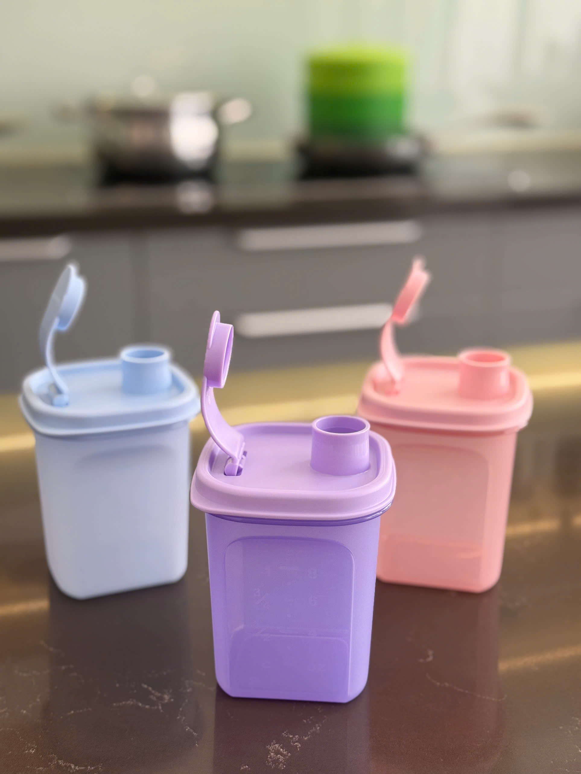 Quà Noel thực tế - bộ 3 bình nước Tupperware Slim Line Mini 350ml nhiều màu