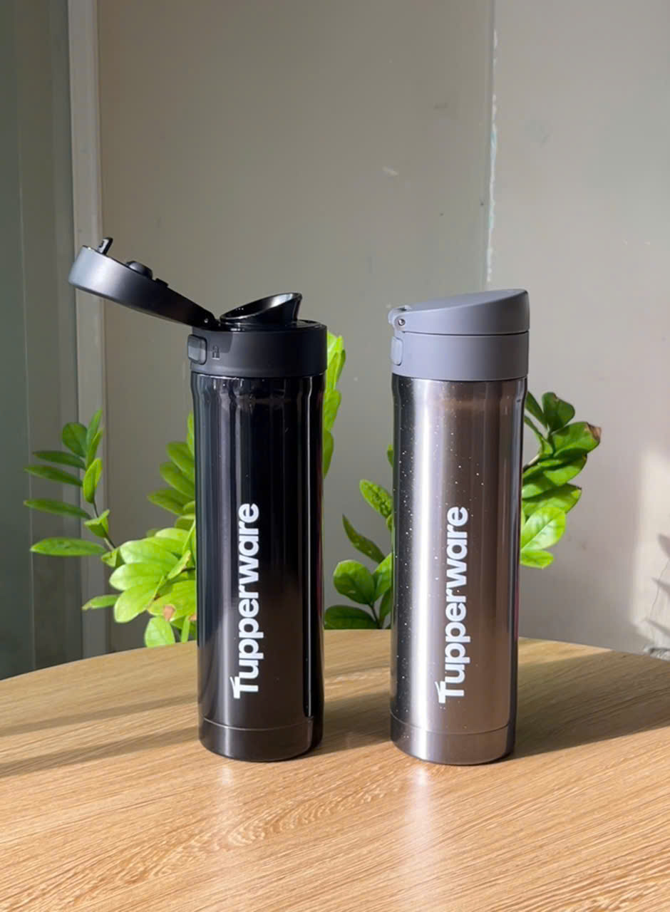 Quà Giáng Sinh - bình giữ nhiệt Tupperware Easy Open Flask 430ml