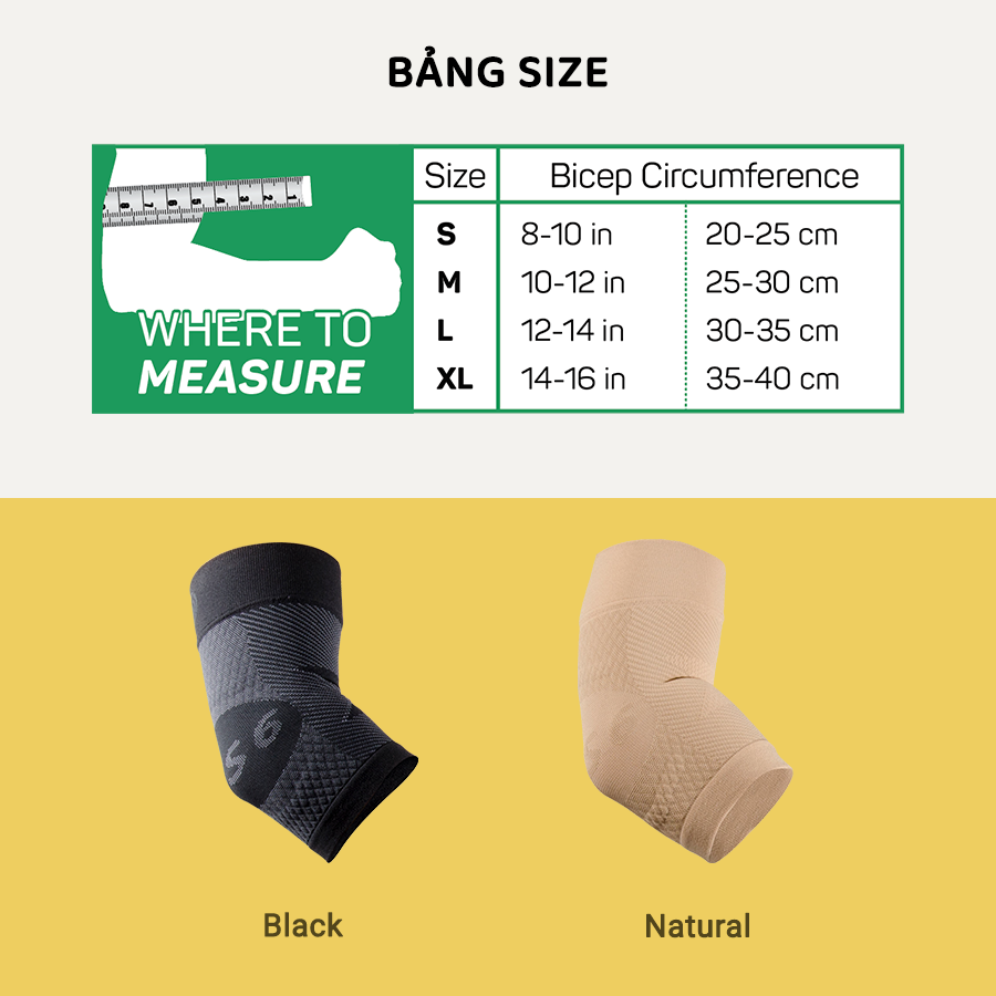 OS1st | Bó Nén Bổ Trợ Khuỷu Tay ES6 - Black