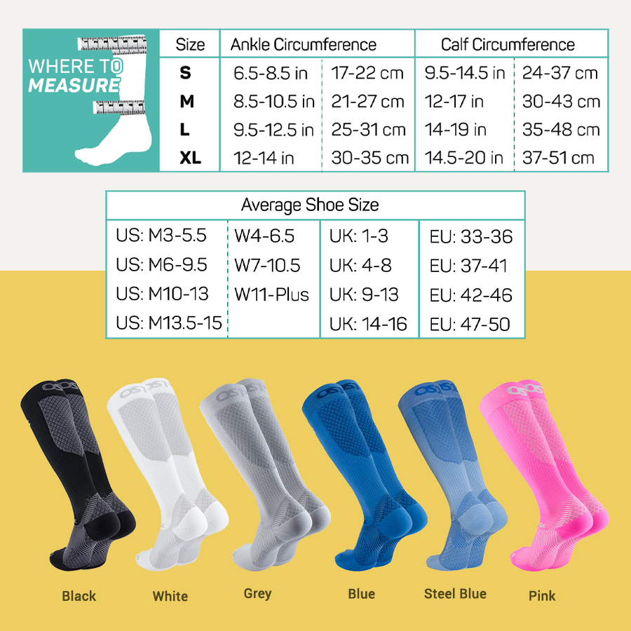 OS1st | Vớ Nén Chạy Bộ Compression Bracing FS4+ - Black