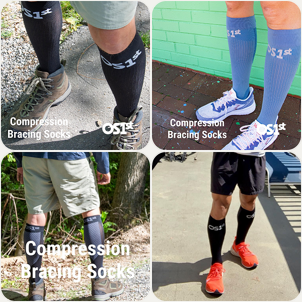 OS1st | Vớ Nén Chạy Bộ Compression Bracing FS4+ - Black