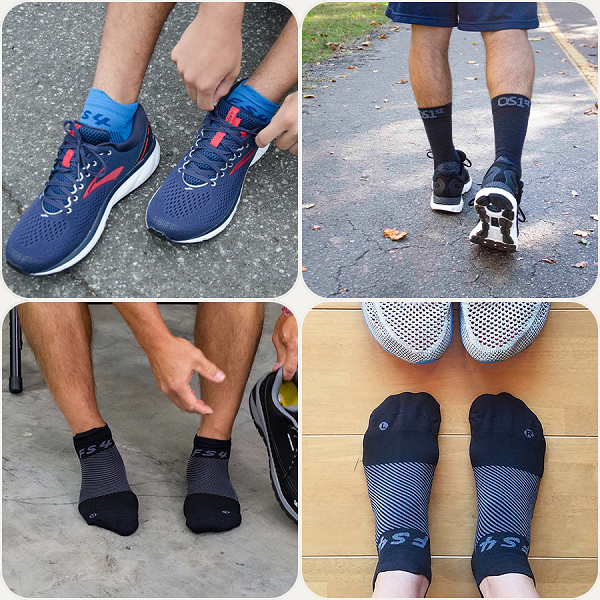 OS1st | Vớ Nén Bổ Trợ Plantar Fasciitis FS4 No Show - Black