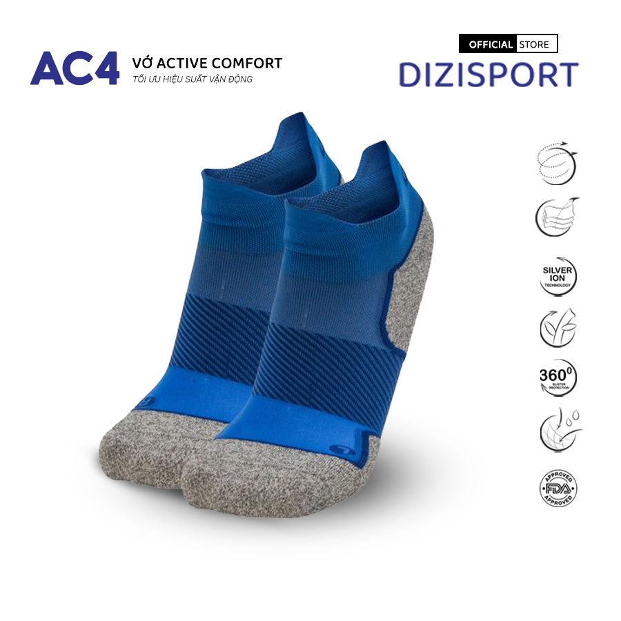 OS1st | Vớ Nén Chạy Bộ Active Comfort AC4 No Show - Royal Blue