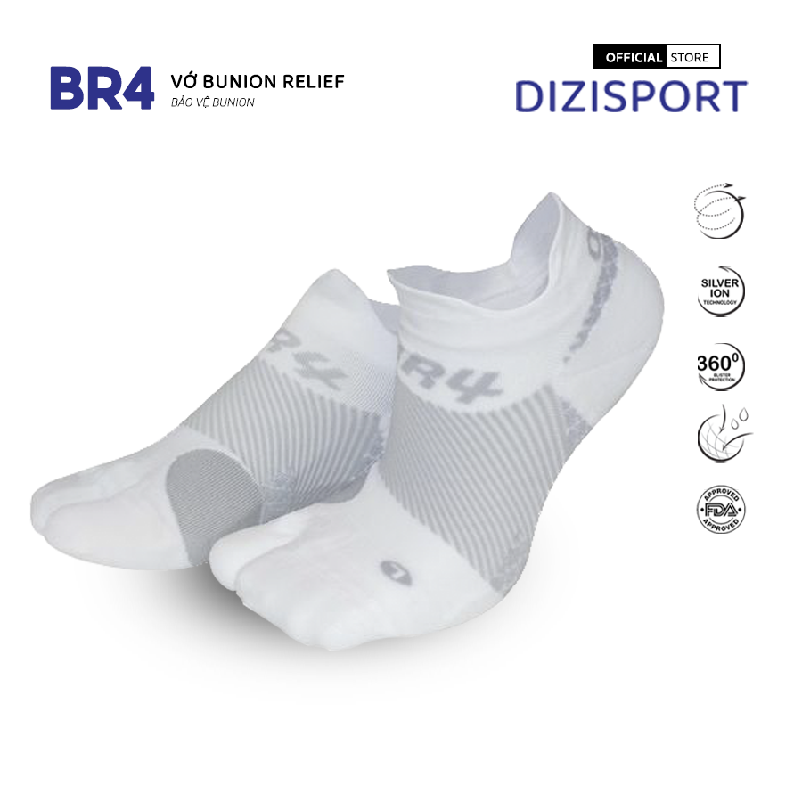 OS1st | Vớ Nén Bổ Trợ Khớp Ngón Cái Bunion BR4 - White