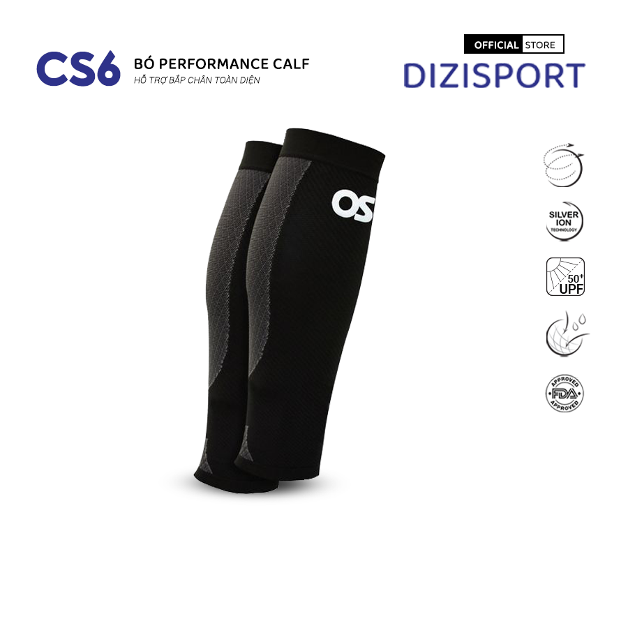 OS1st | Bó Nén Calf Performance CS6 - Black