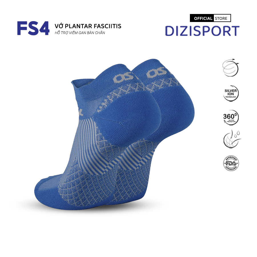 OS1st | Vớ Nén Bổ Trợ Plantar Fasciitis FS4 No Show - Blue