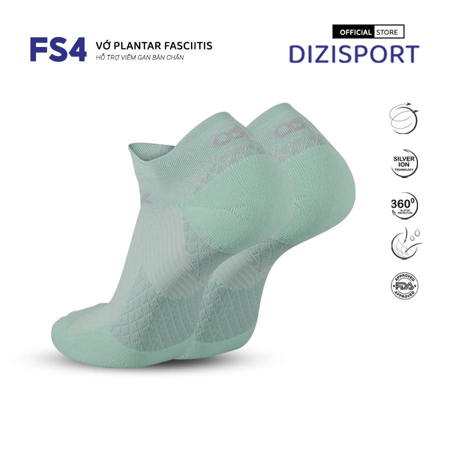 OS1st | Vớ Nén Bổ Trợ Plantar Fasciitis FS4 No Show - Mint