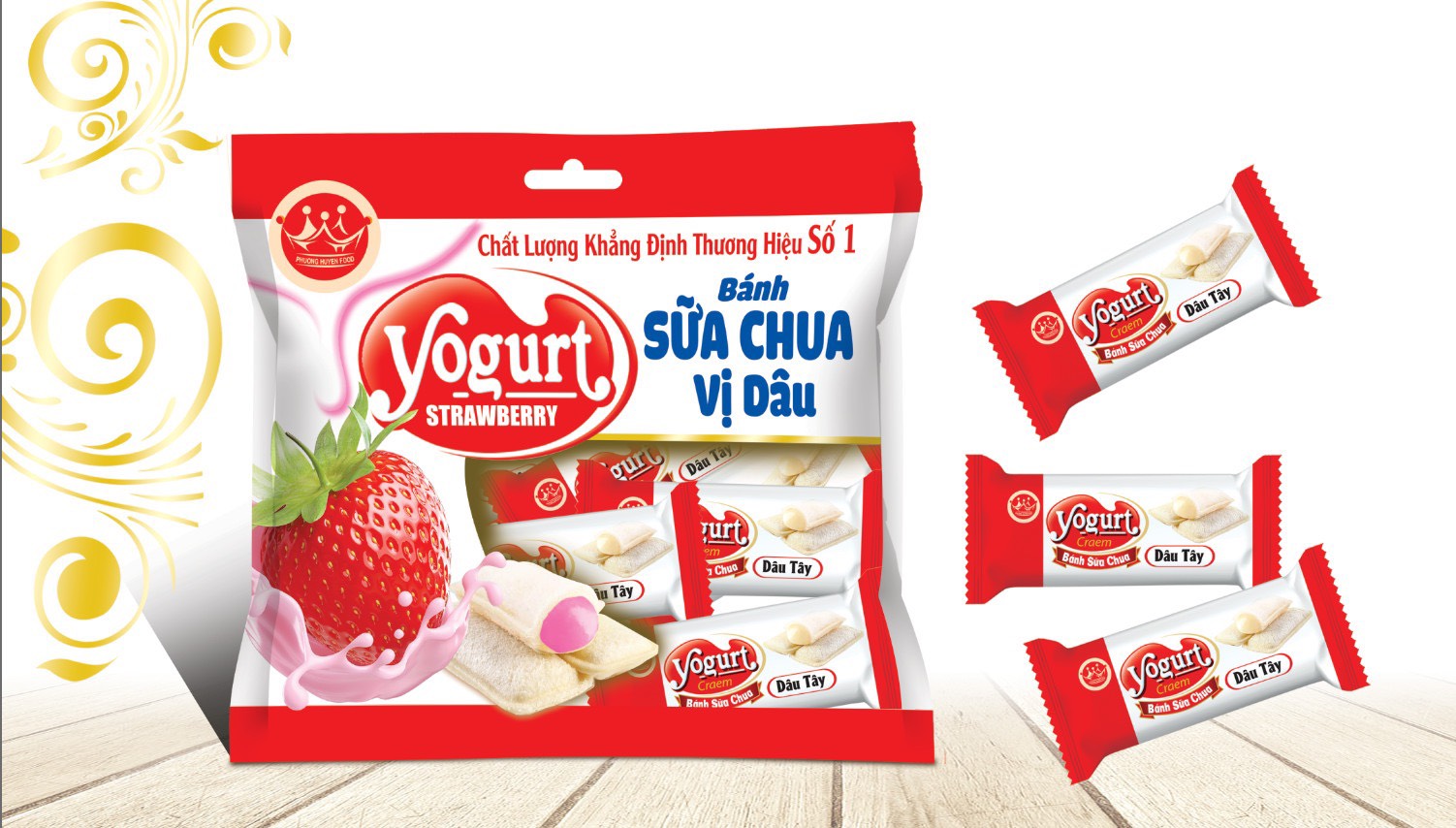 Bánh Sữa Chua vị Dâu 240g