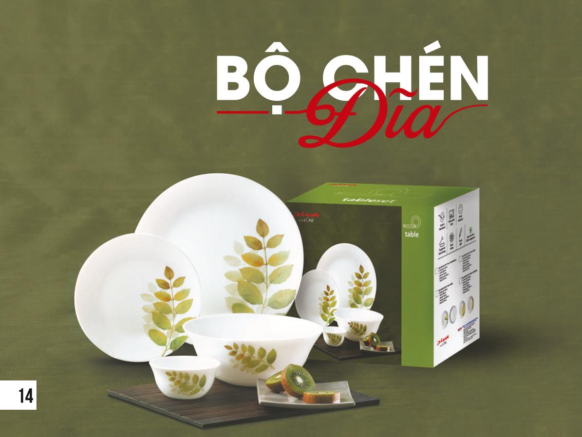 Chén đĩa thủy tinh Opal- CHÍNH HÃNG