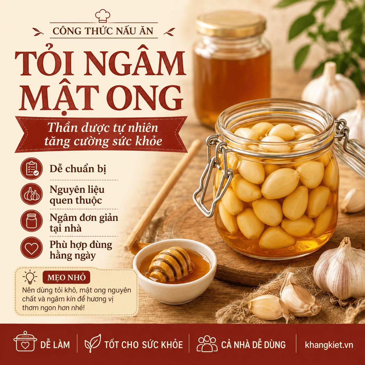 Tỏi ngâm mật ong – Thần dược tự nhiên tăng cường sức khỏe