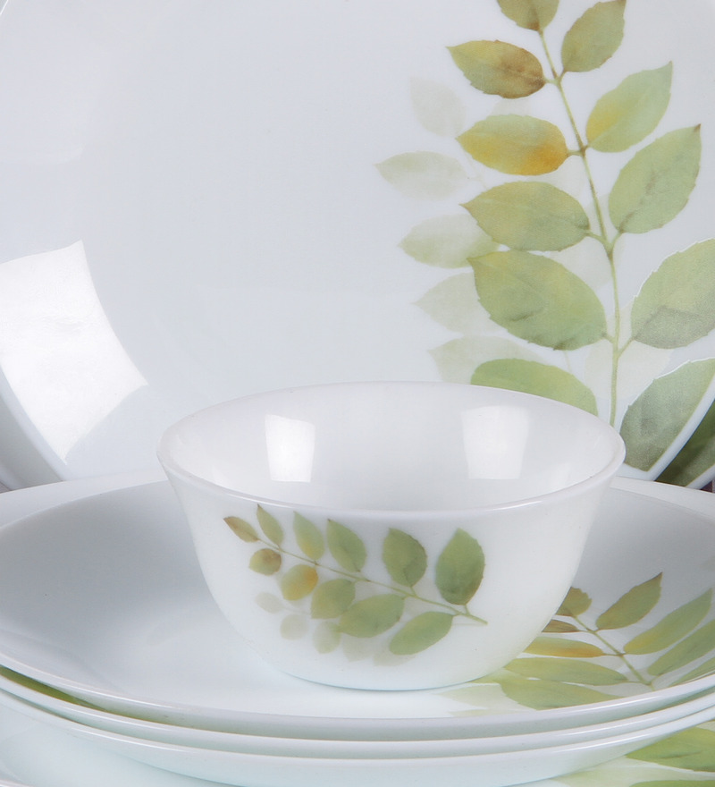 Đĩa Thủy Tinh Oval Diva 32cm - Họa Tiết Lá Thu