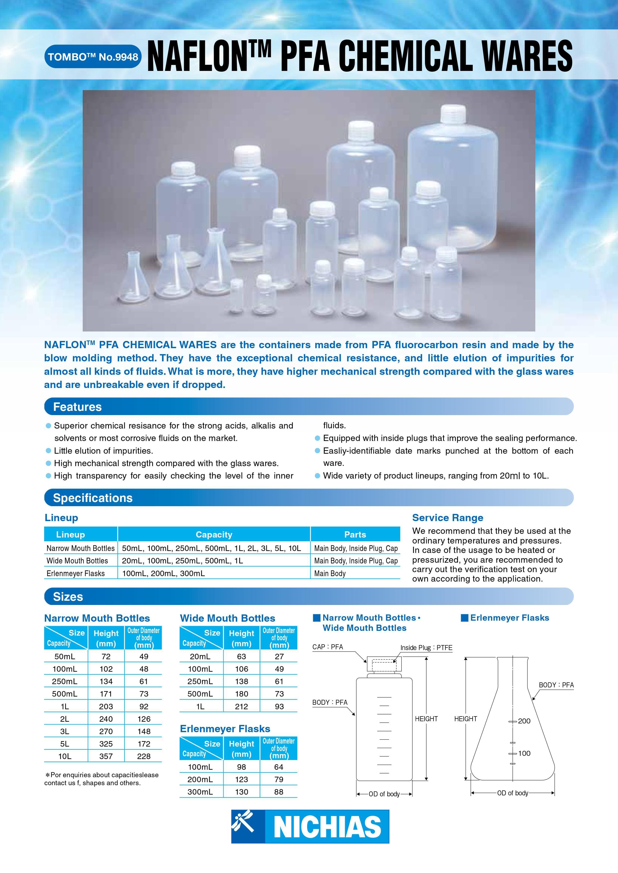 PFA Chemical Wares