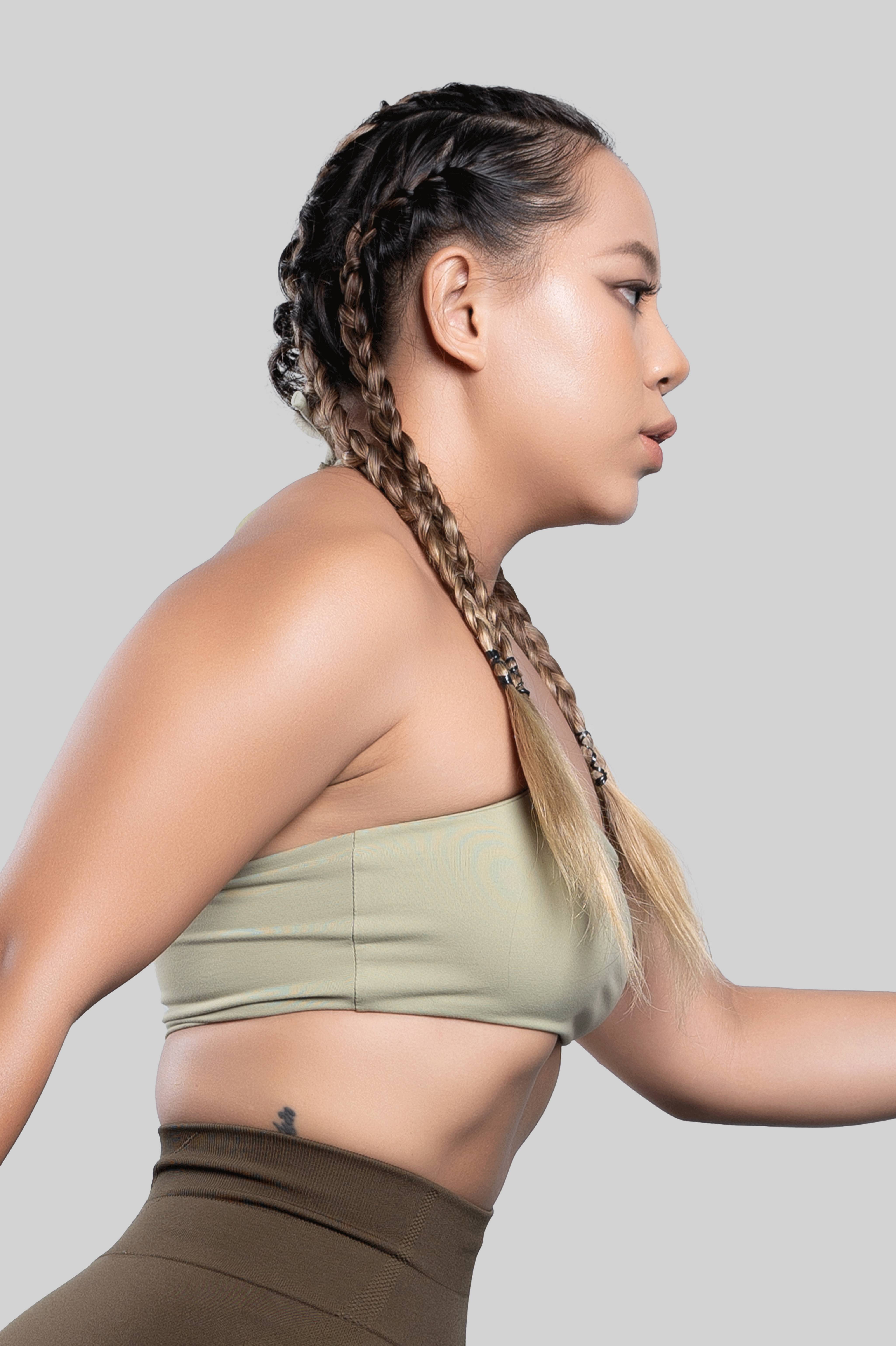 Áo Bandeau Lotus - Grayish Yellow