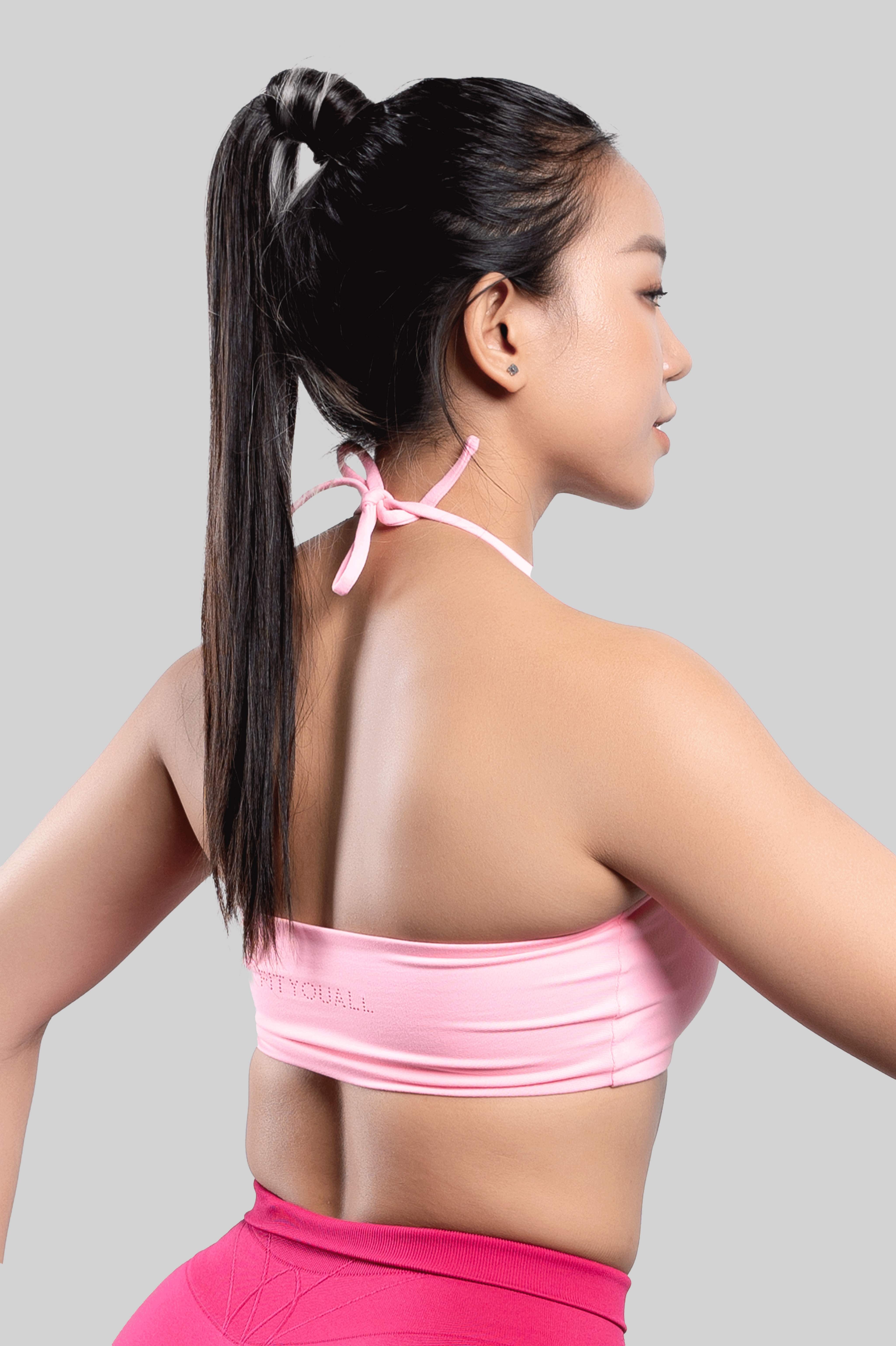 Áo Bandeau Lotus - Pale red