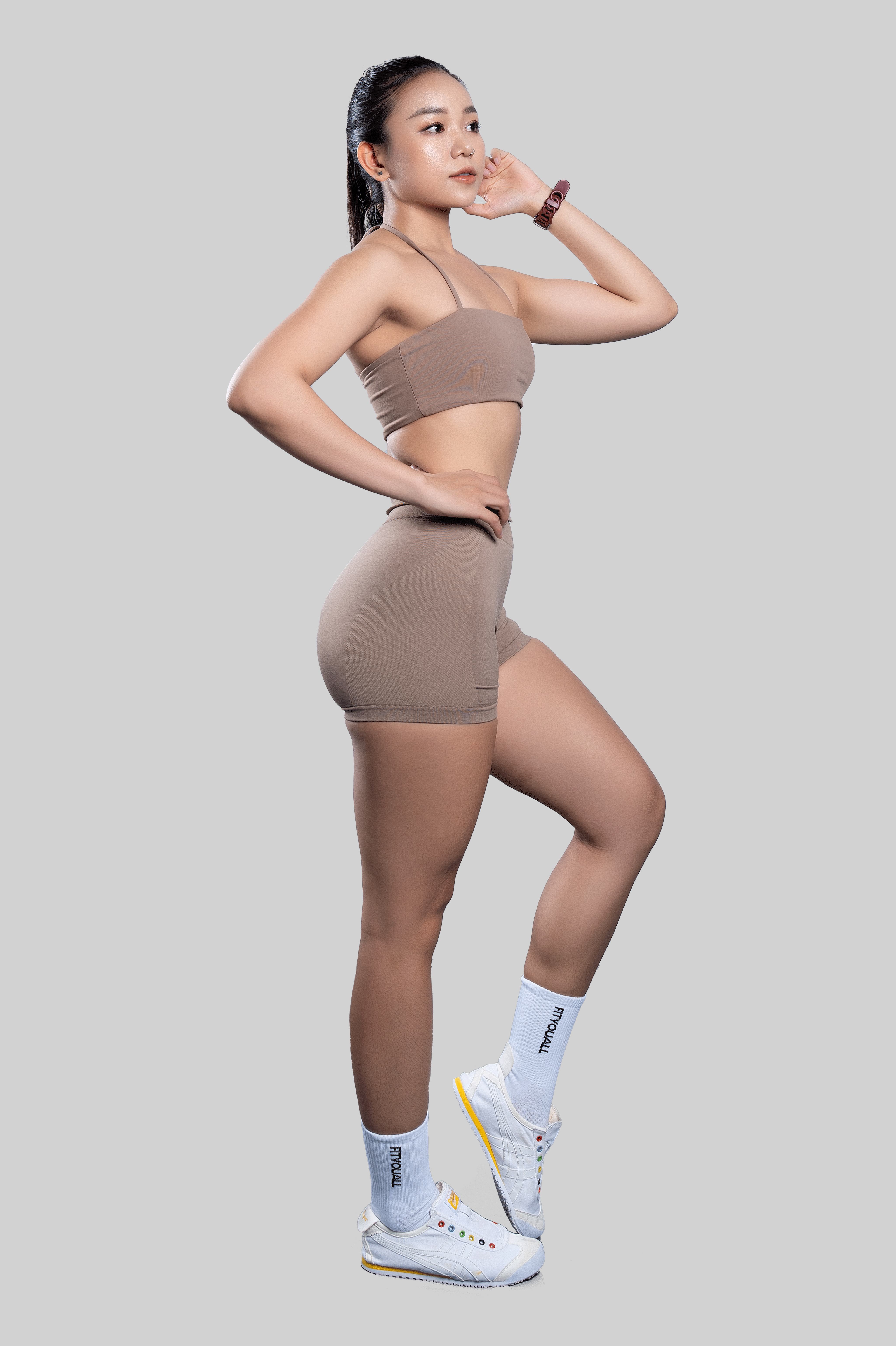 Áo Bandeau Lotus - Grayish Orange