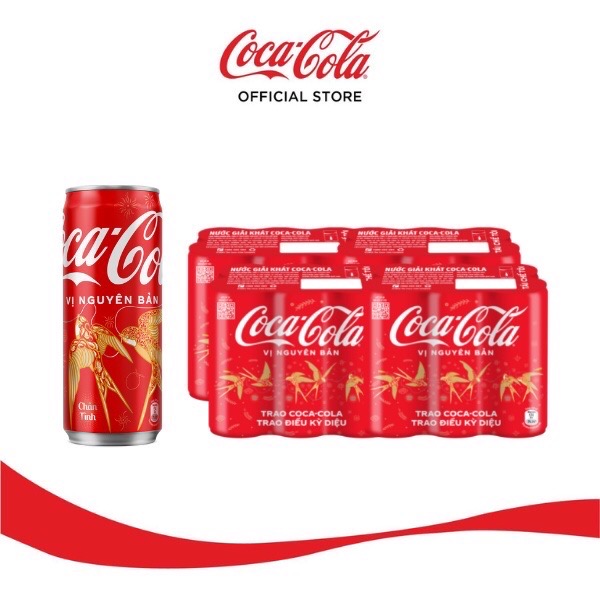 Cocacola vị nguyên bản- Thùng 24 Lon x 320ml