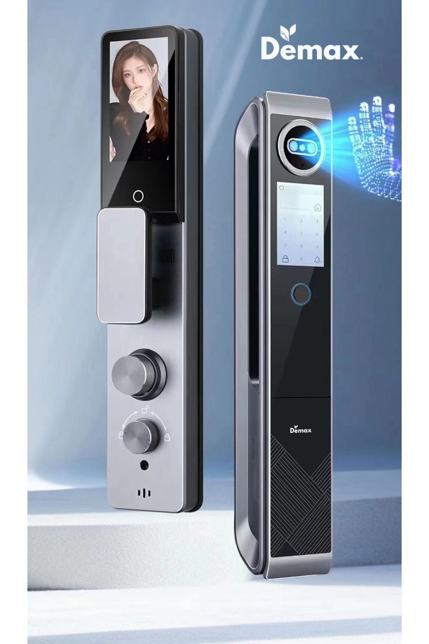 Khóa cửa gỗ Demax EL999 Crown CNC FACE ID APP VIDEO CALL Khóa cửa gỗ Demax EL999 Crown CNC FACE ID APP VIDEO CALL
