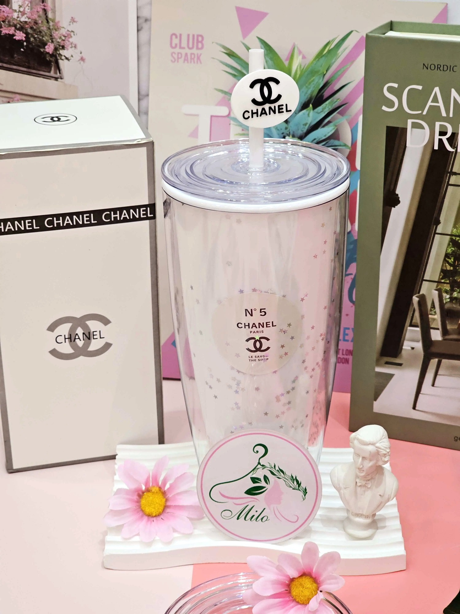 Ly nước giữ nhiệt cao cấp Chanel  750ml