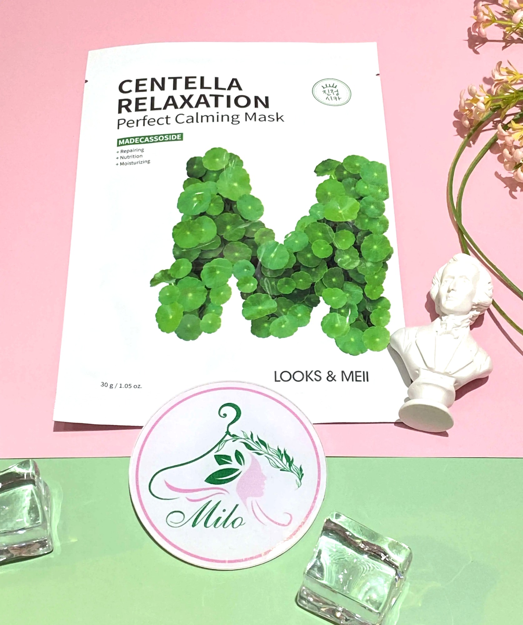 Mặt nạ rau má LOOKS & MEII Centella Relaxation Perfect Calming Mask