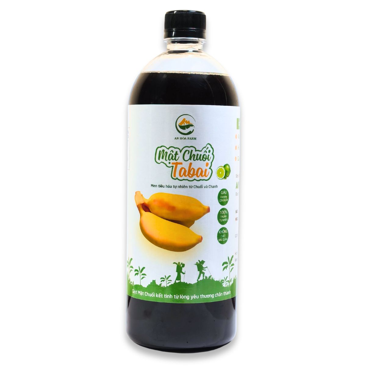 Mật Chuối Tabai hàng quý lên men tự nhiên lâu năm chai 680ml thương hiệu An Hòa Farm