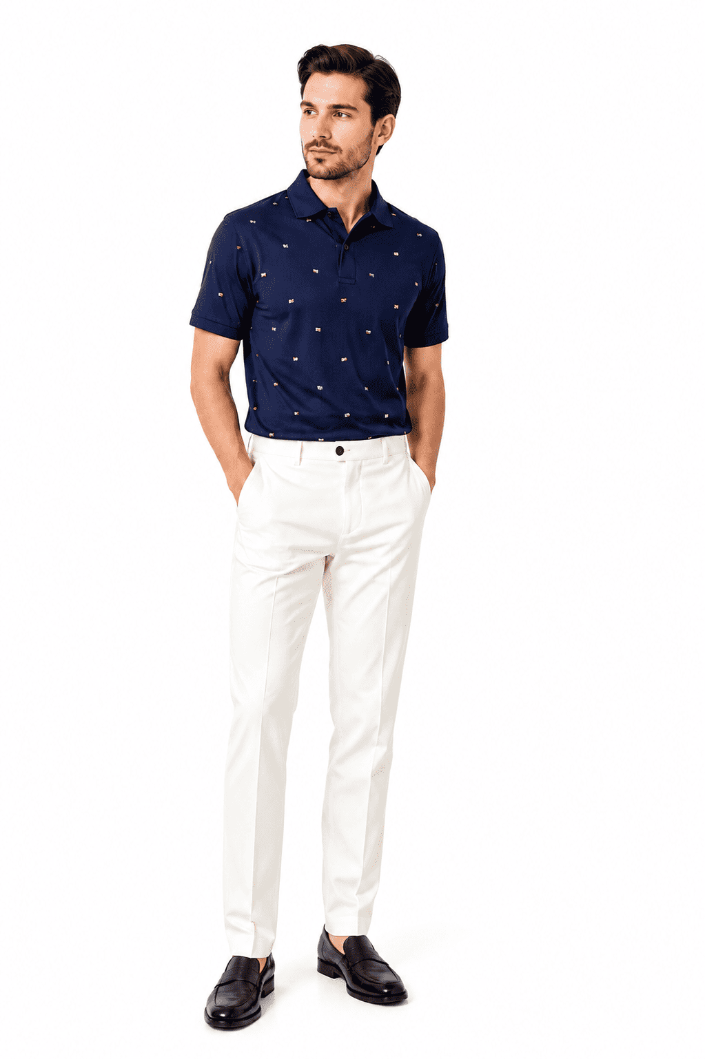 Polo Tommy Hilfiger Regular Navy - logo quốc kỳ