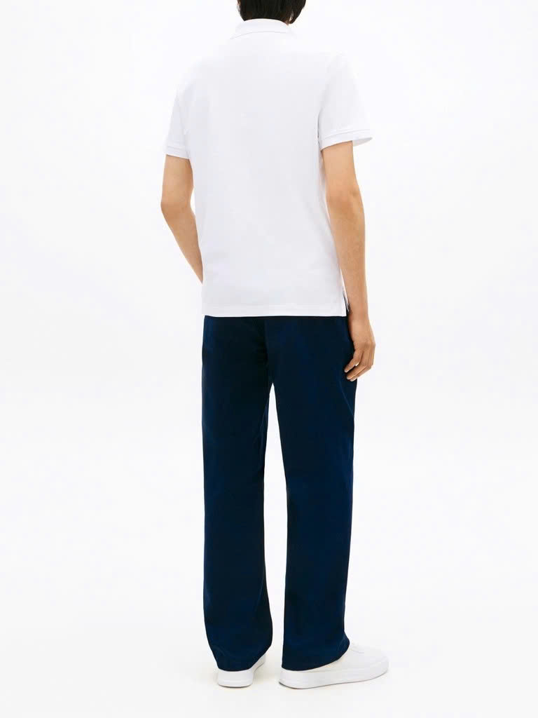 Polo Tommy Hilfiger Signature Stripe Placket Interlock - White