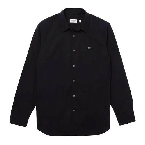 Sơ mi Nam Lacoste đen logo ngực